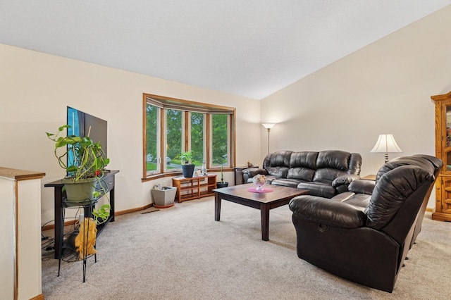 656 Mina Ct, Mahtomedi, MN 55082 - living area with carpet and vaulted ceiling