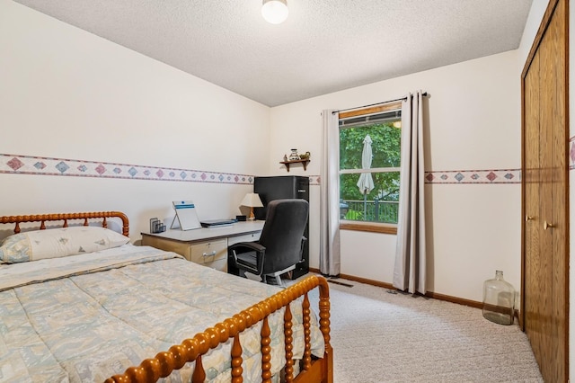 656 Mina Ct, Mahtomedi, MN 55082 - carpeted bedroom with a textured ceiling and baseboards