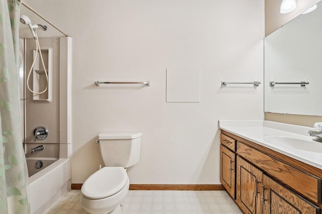 656 Mina Ct, Mahtomedi, MN 55082 - full bath featuring tile patterned floors, vanity, and shower / bath combination with curtain