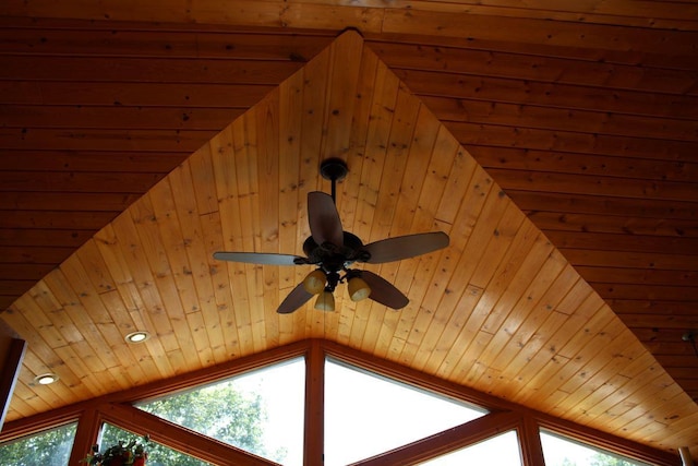 1729 Quail Ln NE, Longville, MN 56655 - detailed view of ceiling fan, wooden ceiling, and recessed lighting