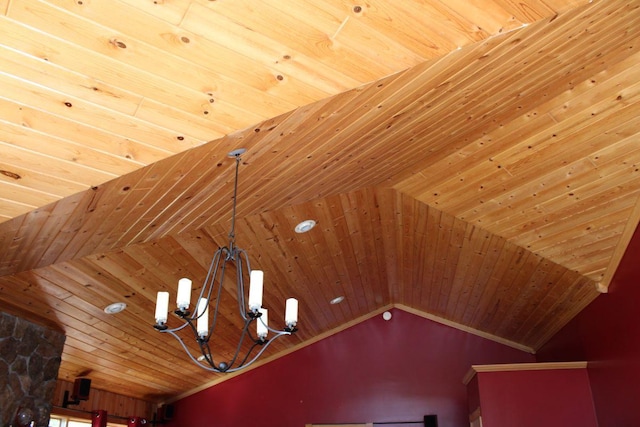 1729 Quail Ln NE, Longville, MN 56655 - detailed view of wooden ceiling and a chandelier