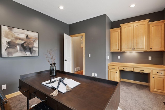 9885 Troy Ln N, Maple Grove, MN 55311 - office area with light carpet, recessed lighting, and baseboards