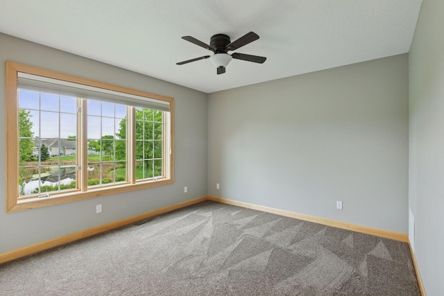 9885 Troy Ln N, Maple Grove, MN 55311 - spare room featuring baseboards, carpet flooring, and a ceiling fan