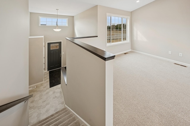 451 Mallard St NE, Hanover, MN 55341 - stairs featuring carpet and baseboards