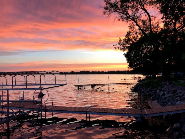 33798 Shady Oak Dr, Foster Twp, MN 56225 - dock area with a water view