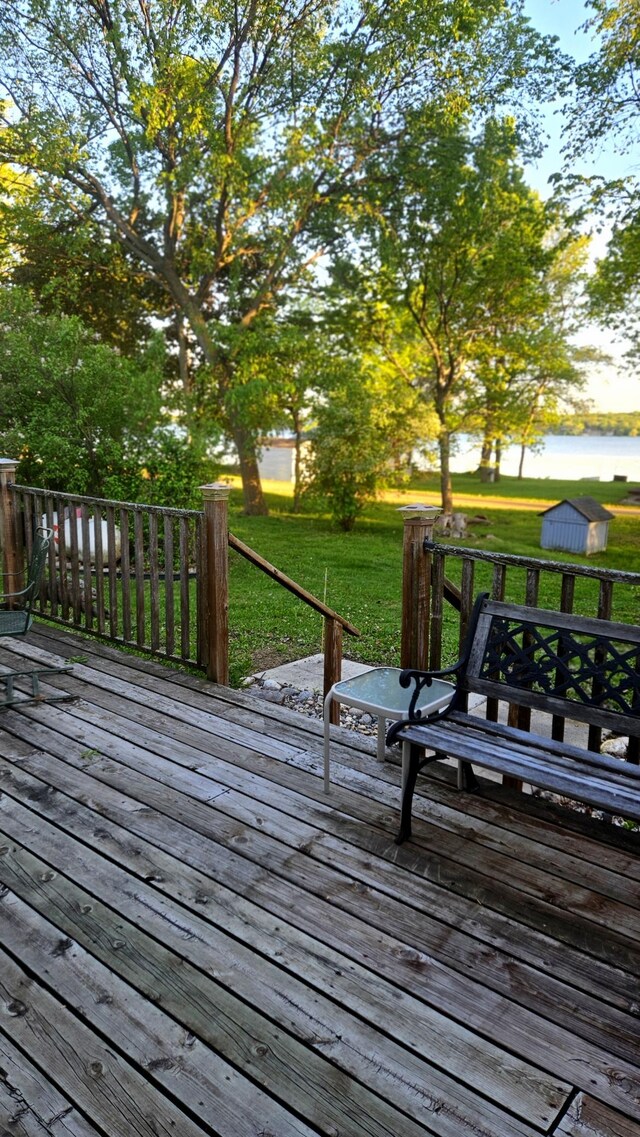 33798 Shady Oak Dr, Foster Twp, MN 56225 - deck with a lawn