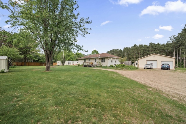 3364 85th Ave, Princeton, MN 55371 - view of front of property with an outdoor structure and a garage