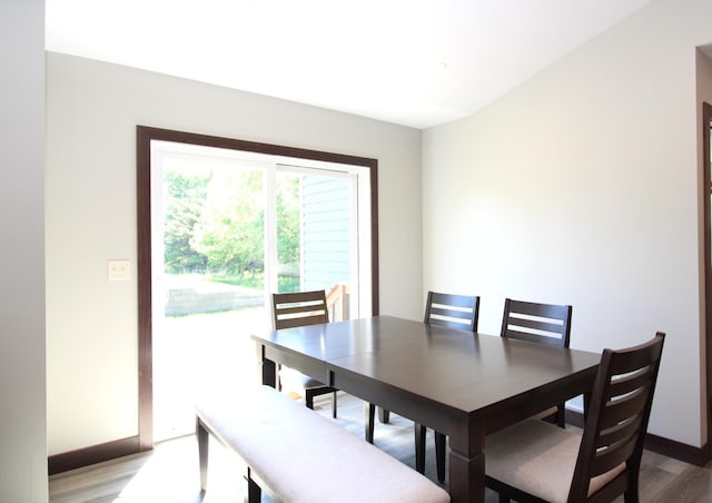 1707 17th St NW, Willmar, MN 56201 - dining area with light wood finished floors and baseboards