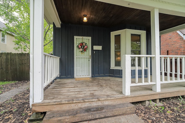 1066 Reaney Ave, Saint Paul, MN 55106 - entrance to property with board and batten siding and a porch