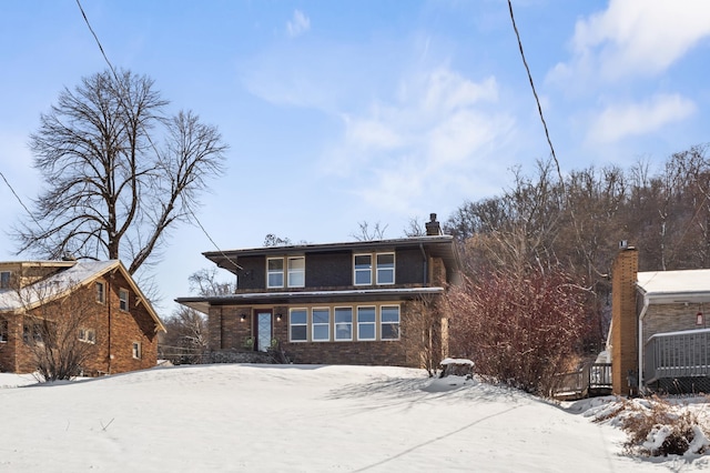 781 7th St, Red Wing, MN 55066 - view of front of home featuring brick siding and a chimney