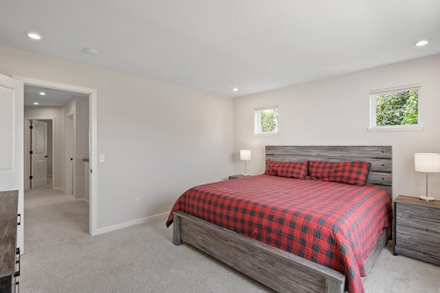 7602 Connie Ln, Inver Grove Heights, MN 55076 - bedroom featuring carpet floors, multiple windows, recessed lighting, and baseboards