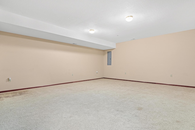 338 Aurora Ave, Saint Paul, MN 55103 - finished basement with electric panel, carpet, and baseboards