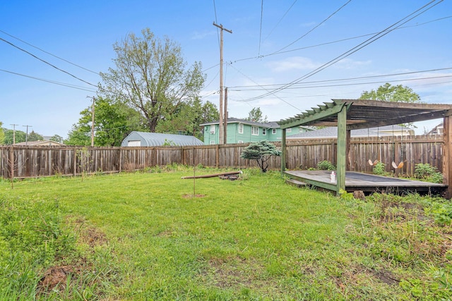 338 Aurora Ave, Saint Paul, MN 55103 - view of yard featuring a pergola and a wooden deck