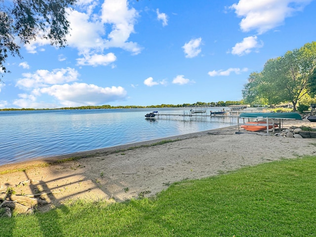 16 Pheasant Dr, Mason Twp, MN 56172 - water view with a boat dock