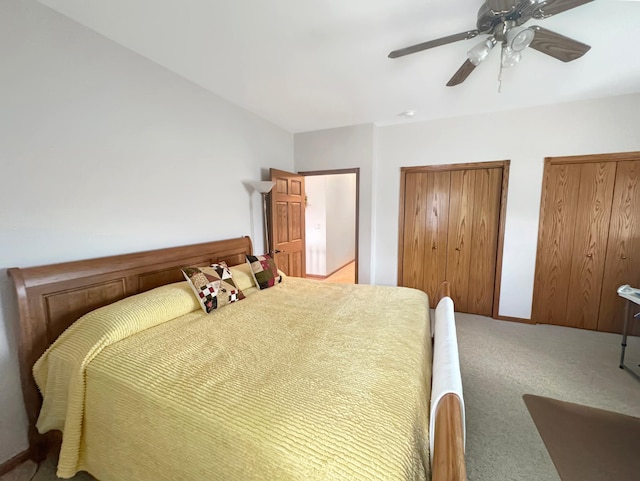 16 Pheasant Dr, Mason Twp, MN 56172 - carpeted bedroom featuring multiple closets and a ceiling fan
