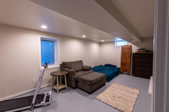 802 19th St SW, Austin, MN 55912 - bedroom with recessed lighting and concrete floors