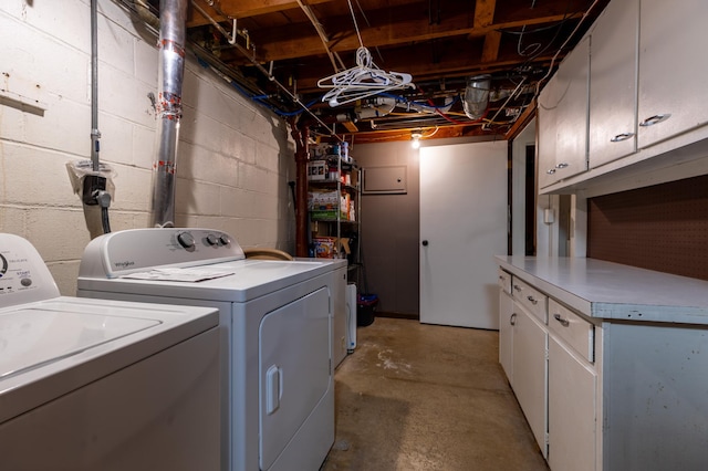 802 19th St SW, Austin, MN 55912 - washroom with cabinet space and washer and dryer