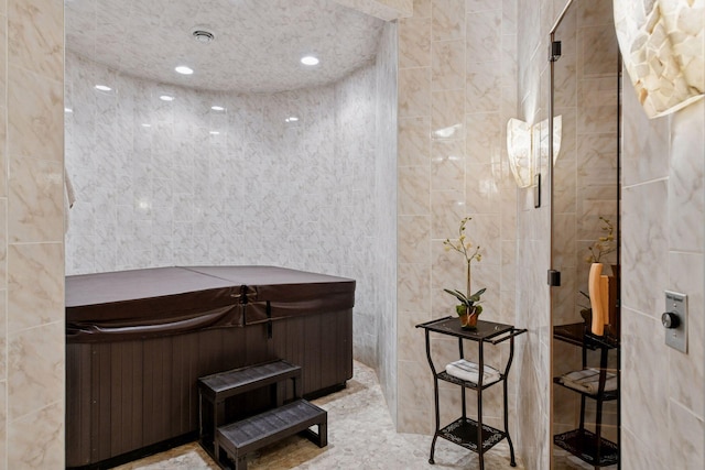 1910 Shoreline Dr, Orono, MN 55391 - bathroom with tile walls