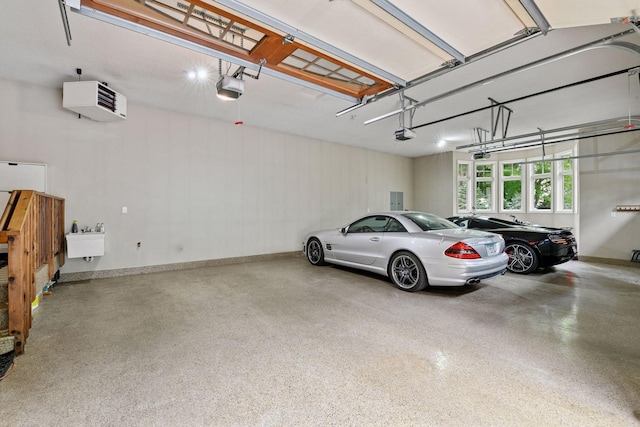 1910 Shoreline Dr, Orono, MN 55391 - garage with a garage door opener and a heating unit