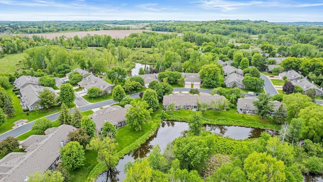 1263 Silverthorn Dr, Shoreview, MN 55126 - aerial view of residential area featuring a large body of water