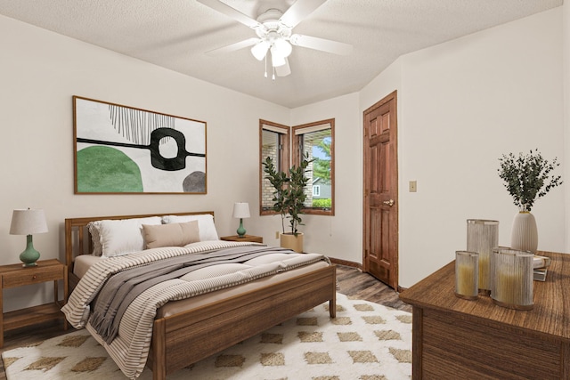 1263 Silverthorn Dr, Shoreview, MN 55126 - bedroom featuring light wood-type flooring, baseboards, and ceiling fan