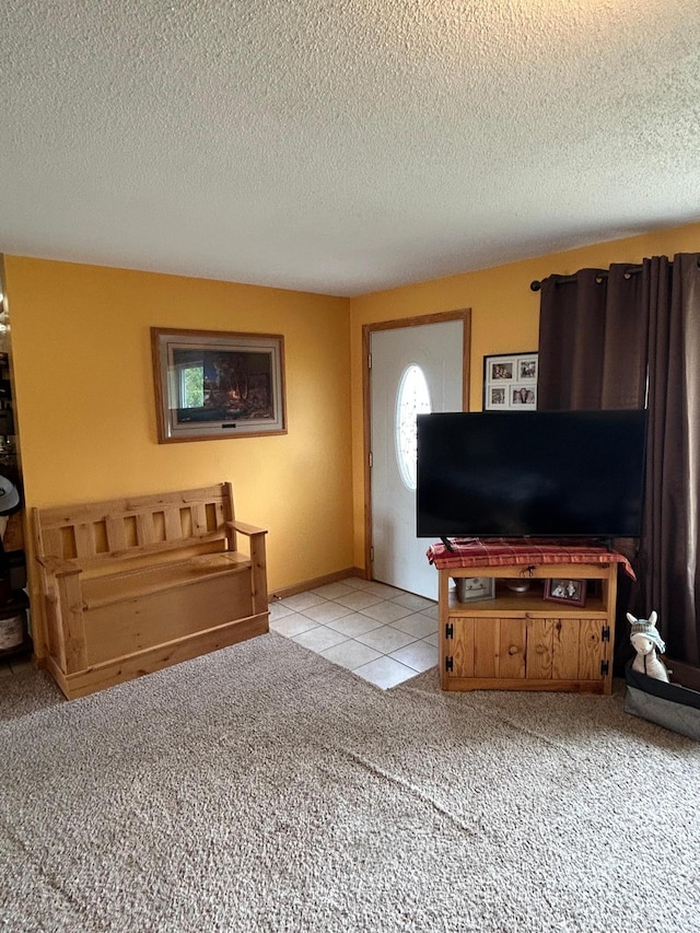 900 Pleasant Ave S, Park Rapids, MN 56470 - living area with a textured ceiling and tile patterned floors