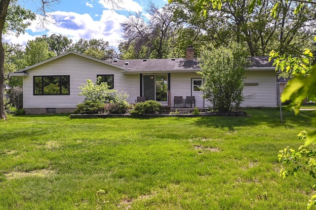 4020 Orleans Ln N, Plymouth, MN 55441 - back of house with a chimney and a yard