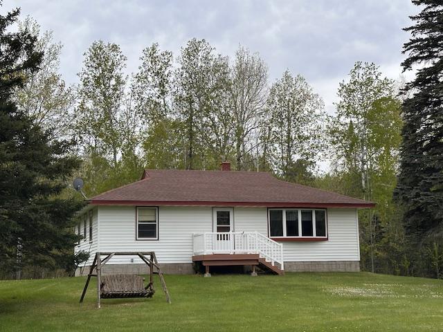 5960 Evergreen Rd, Biwabik Twp, MN 55705 - back of property with a lawn