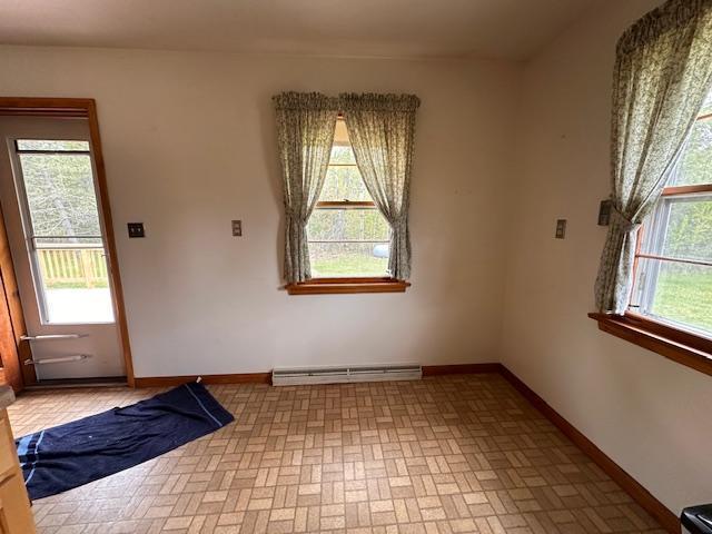 5960 Evergreen Rd, Biwabik Twp, MN 55705 - entryway featuring healthy amount of natural light and baseboard heating