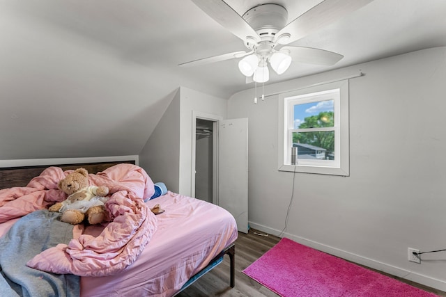 820 6th St, Montevideo, MN 56265 - bedroom featuring wood finished floors, baseboards, and ceiling fan