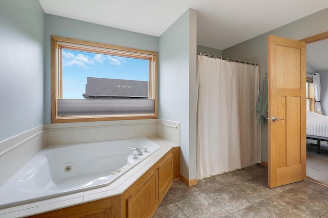 15285 Quinn St NW, Andover, MN 55304 - ensuite bathroom featuring a whirlpool tub and curtained shower