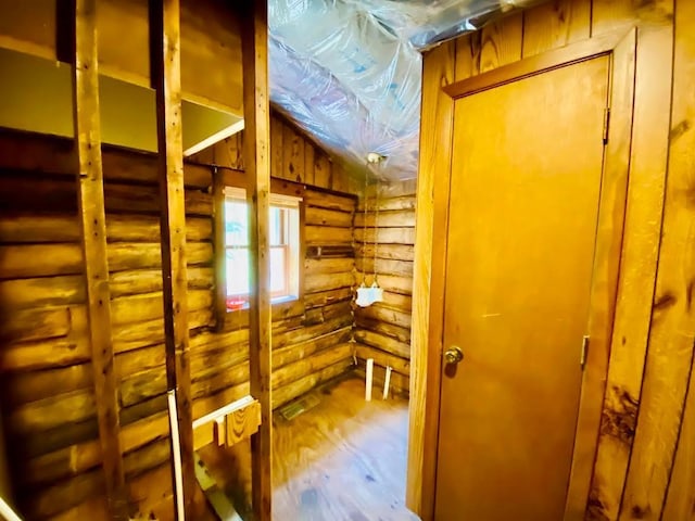 6974 Bankers Dr, Minong, WI 54859 - hall with vaulted ceiling