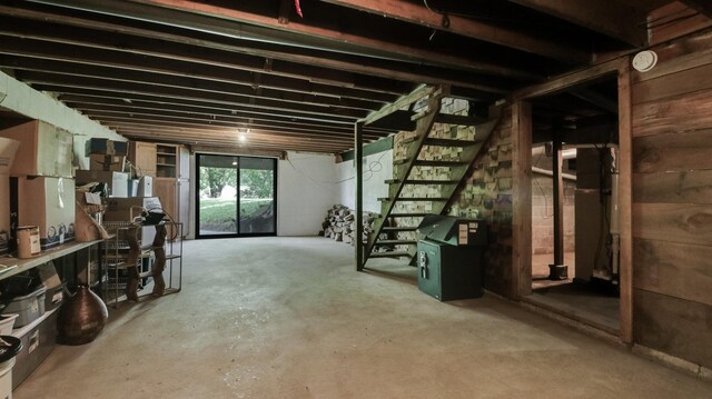 N10221 970th St, Grant Twp, WI 54730 - below grade area with stairway