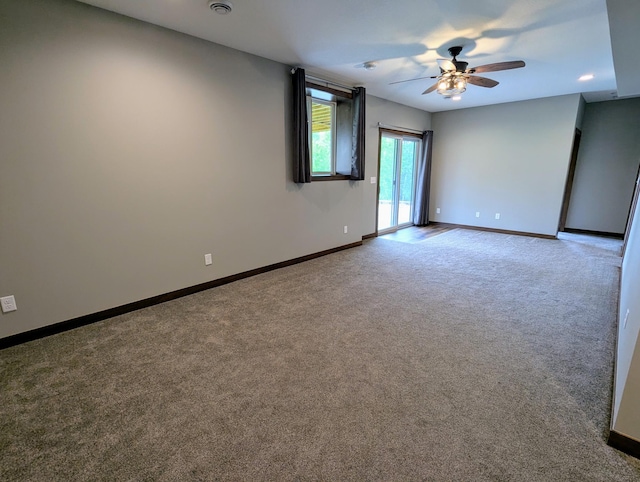26884 709th St, Lake City, MN 55041 - spare room with a ceiling fan, carpet flooring, and baseboards