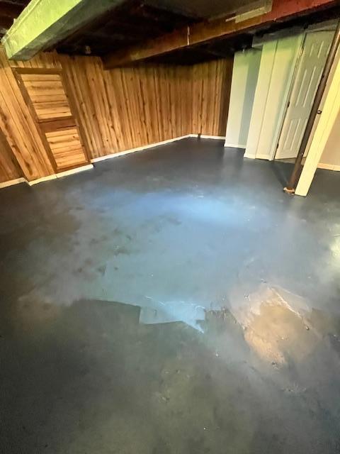1269 Margaret St, Saint Paul, MN 55106 - unfinished basement featuring wood walls