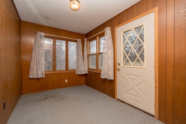 6950 270th St, New Prague, MN 56071 - carpeted entryway with wood walls