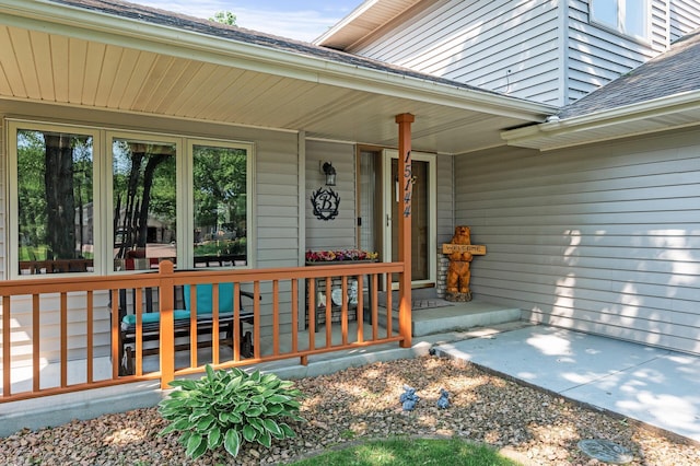 15144 Zilla St NW, Andover, MN 55304 - doorway to property with a porch and a shingled roof