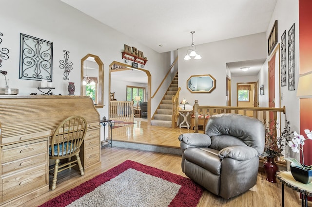 15144 Zilla St NW, Andover, MN 55304 - living room with wood finished floors and stairway