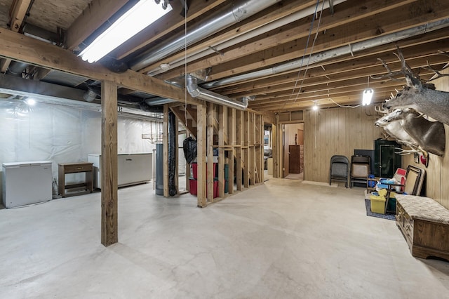 15144 Zilla St NW, Andover, MN 55304 - unfinished basement featuring refrigerator