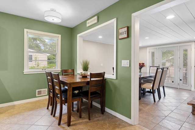 3732 Jersey Ave N, Crystal, MN 55427 - dining room featuring french doors and recessed lighting