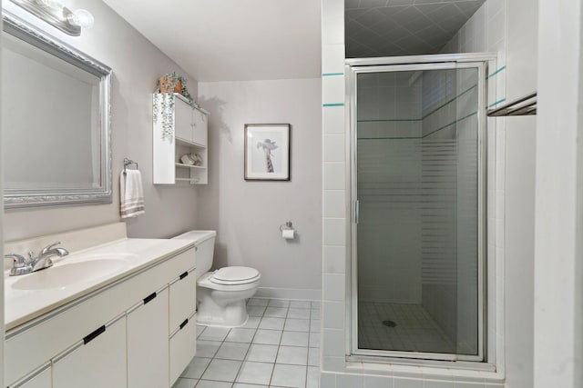 3732 Jersey Ave N, Crystal, MN 55427 - full bathroom with tile patterned floors, vanity, and a stall shower