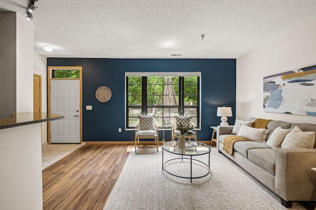 2566 Ellis Ave Unit 124, Saint Paul, MN 55114 - living area featuring light wood-type flooring, a textured ceiling, and baseboards