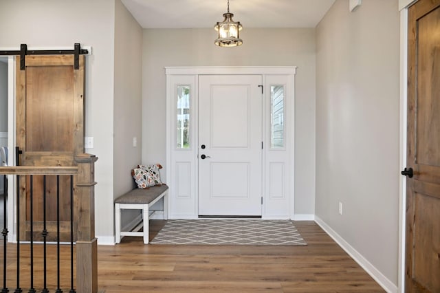 18022 Urbank St NE, Ham Lake, MN 55304 - entryway with wood finished floors and baseboards