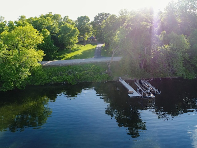 8048 Lake Ida Way NW, Alexandria, MN 56308 - dock featuring a water view and a lawn