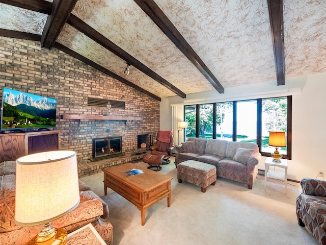 8048 Lake Ida Way NW, Alexandria, MN 56308 - carpeted living room with a fireplace