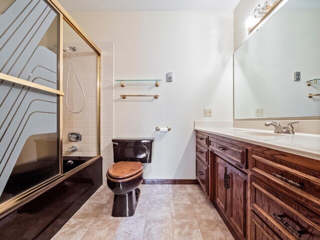 8048 Lake Ida Way NW, Alexandria, MN 56308 - full bathroom with vanity, shower / bathtub combination, toilet, and baseboards