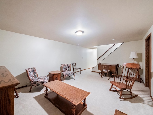 8048 Lake Ida Way NW, Alexandria, MN 56308 - sitting room featuring light colored carpet and stairs