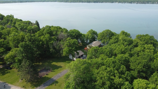 23759 Clarissa Haven Dr, Girard Twp, MN 56551 - view of property location with a nearby body of water and a heavily wooded area