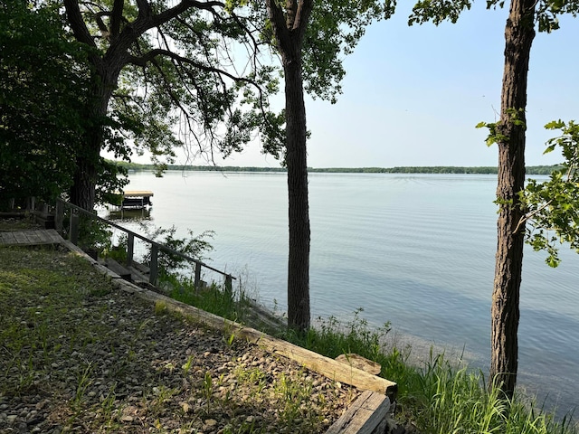 23759 Clarissa Haven Dr, Girard Twp, MN 56551 - water view with a boat dock