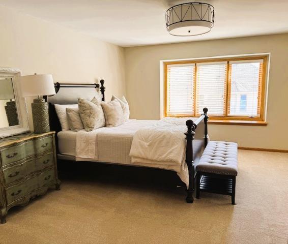 9693 Falcons Way, Eden Prairie, MN 55347 - bedroom with light carpet and baseboards